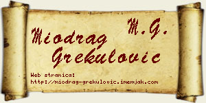 Miodrag Grekulović vizit kartica